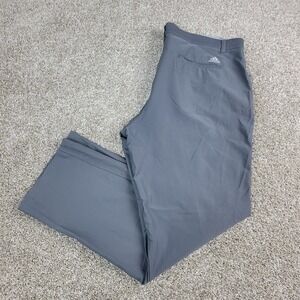 Adidas Mens 38x32 Gray Performance Stretch Elastic Waist Chino Golf Pants